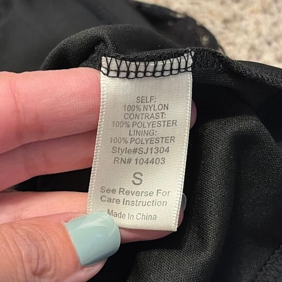 Blu Pepper Black Lace Fringe Tank Top Small - Picture 5 of 6